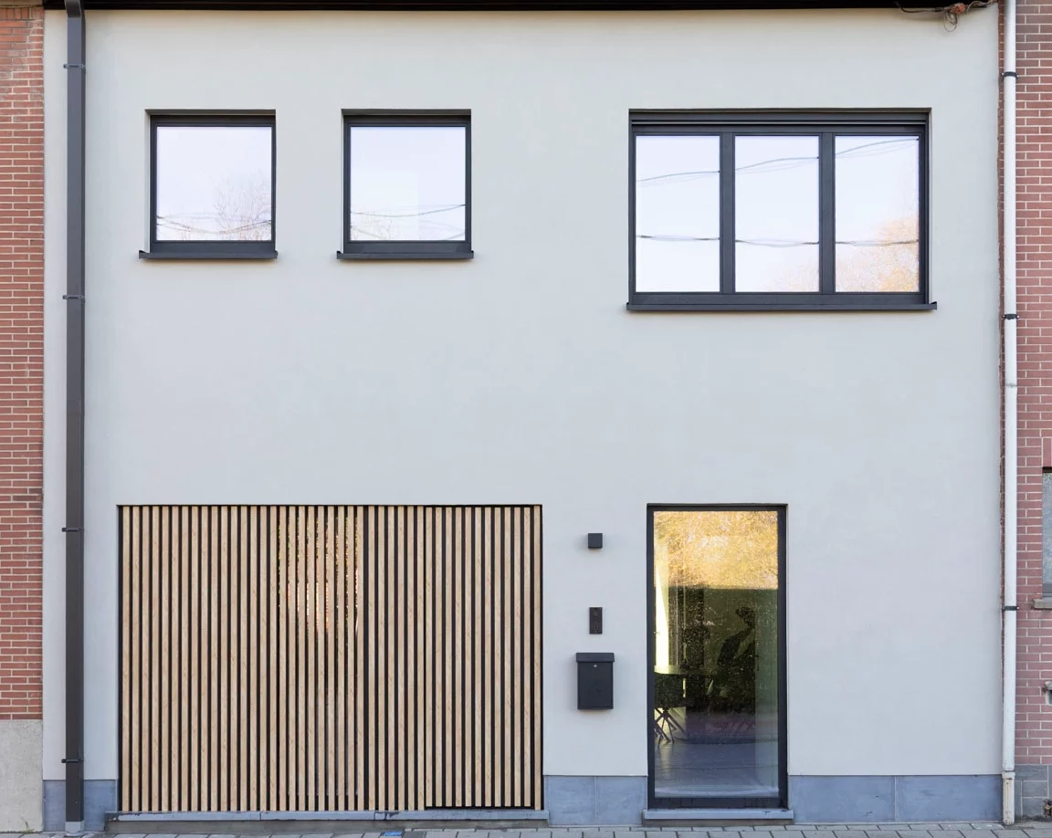 Rijwoning Desselgem Gevelisolatie voorkant